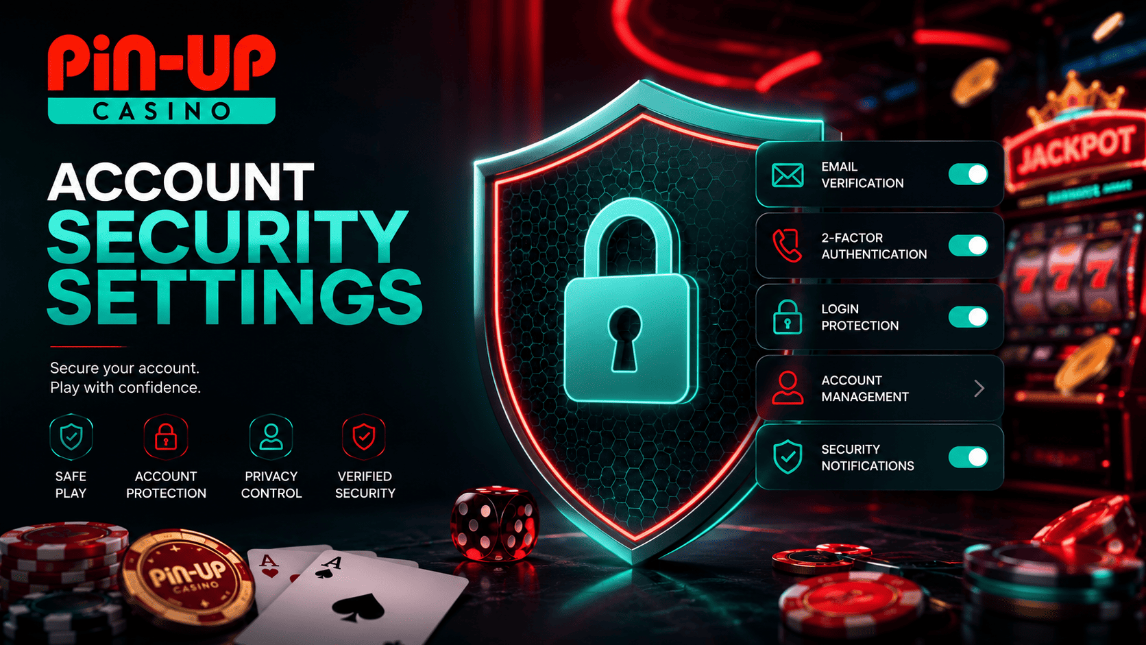 Responsible gaming tools and account security settings at Pin-Up Casino